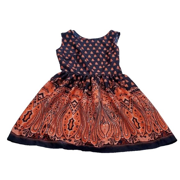 Ultra Pink Size M Black and Orange Floral Boho Side Zip Dress - Picture 5 of 14